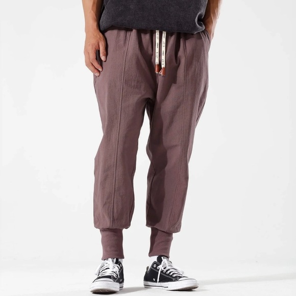 NWT Kidoriman Gelyu Harem Pants 2.0. Brown. Japanese inspired. Cotton. 4XL. - Picture 2 of 16